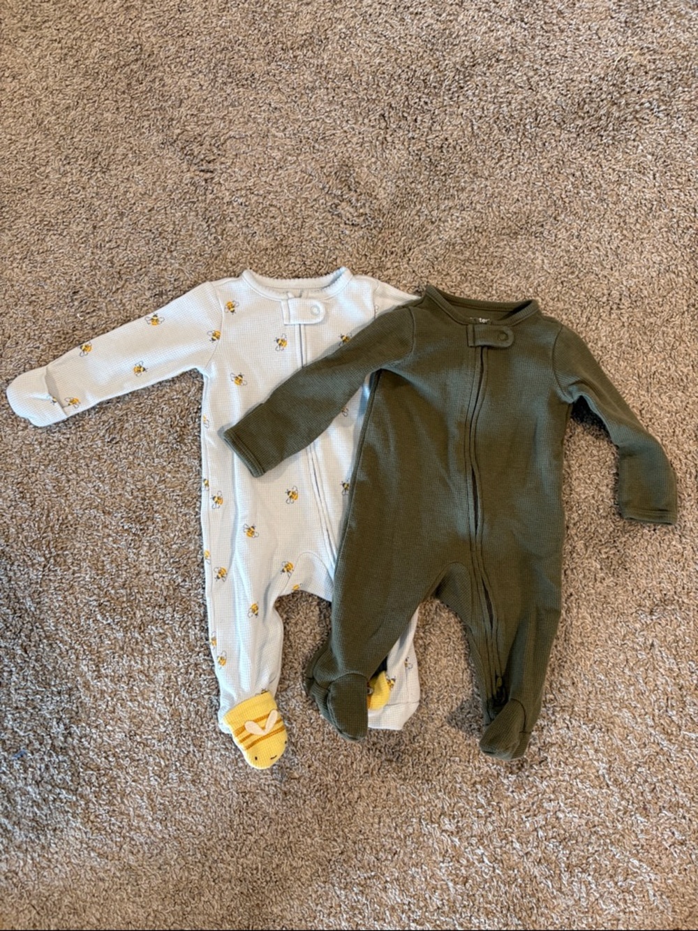 Waffle 3month Zip One Piece Bundle